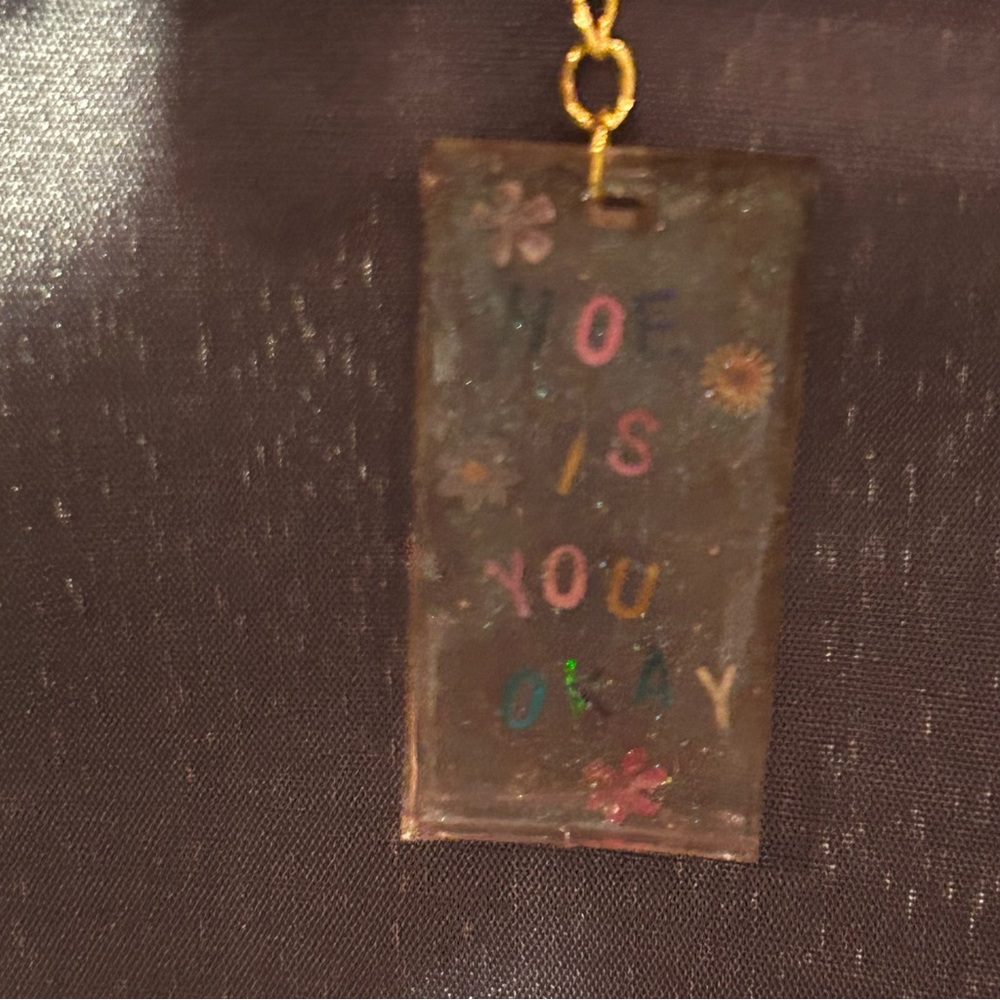 Brown Key Holder with Colorful Accents